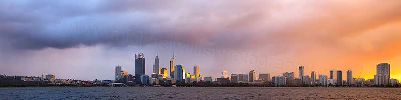 Perth and the Swan River at Sunrise, 7th May 2012