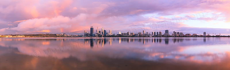 Perth and the Swan River at Sunrise, 4th October 2012