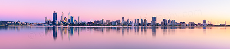 Perth and the Swan River at Sunrise, 5th October 2012