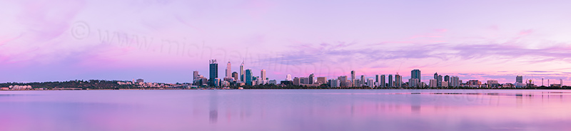 Perth and the Swan River at Sunrise, 30th October 2012
