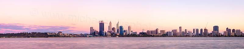 Perth and the Swan River at Sunrise, 3rd November 2012