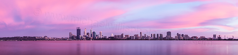 Perth and the Swan River at Sunrise, 2nd December 2012