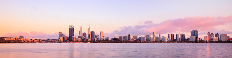 Perth and the Swan River at Sunrise, 23rd December 2012