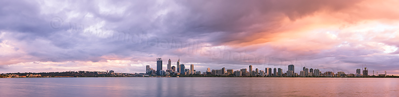 Perth and the Swan River at Sunrise, 15th March 2013