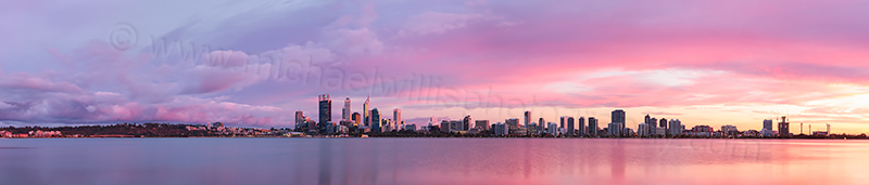 Perth and the Swan River at Sunrise, 20th March 2013