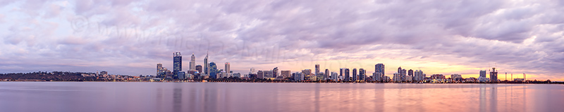 Perth and the Swan River at Sunrise, 15th April 2013