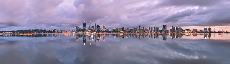 Perth and the Swan River at Sunrise, 20th April 2013