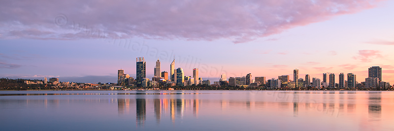 Perth and the Swan River at Sunrise, 23rd April 2013