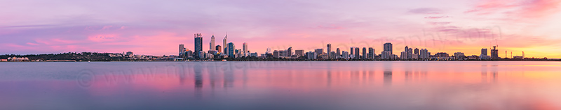 Perth and the Swan River at Sunrise, 29th April 2013