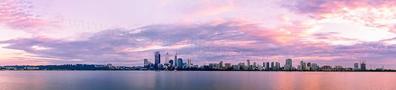 Perth and the Swan River at Sunrise, 7th May 2013
