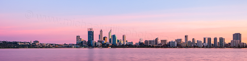 Perth and the Swan River at Sunrise, 13th May 2013