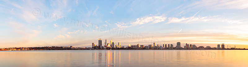 Perth and the Swan River at Sunrise, 14th May 2013