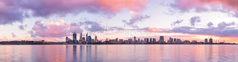 Perth and the Swan River at Sunrise, 17th May 2013