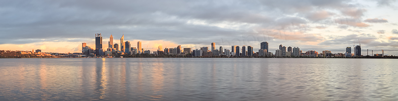 Perth and the Swan River at Sunrise, 20th October 2013