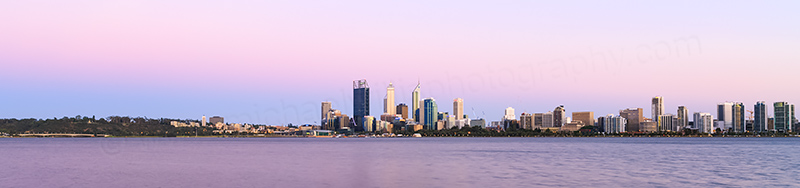 Perth and the Swan River at Sunrise, 5th December 2013