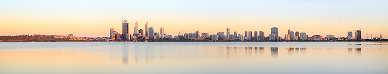 Perth and the Swan River at Sunrise, 30th December 2013