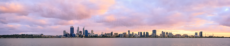 Perth and the Swan River at Sunrise, 30th March 2014