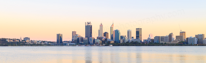 Perth and the Swan River at Sunrise, 5th March 2017