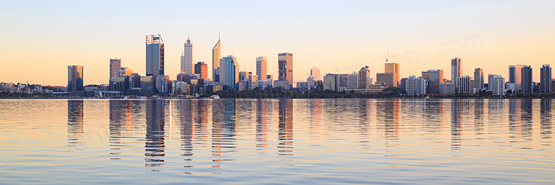 Perth and the Swan River at Sunrise, 19th April 2017