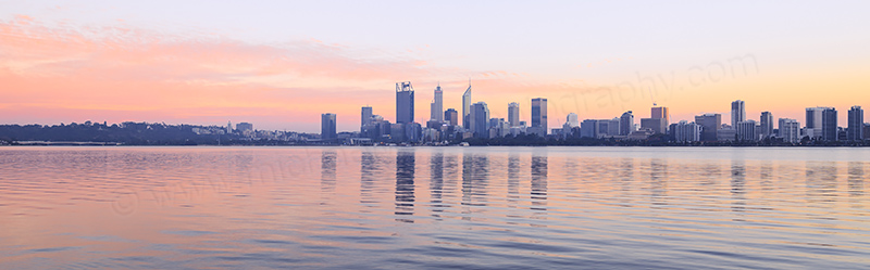 Perth and the Swan River at Sunrise, 12th May 2017