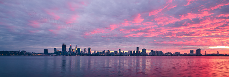 Perth and the Swan River at Sunrise, 14th May 2017