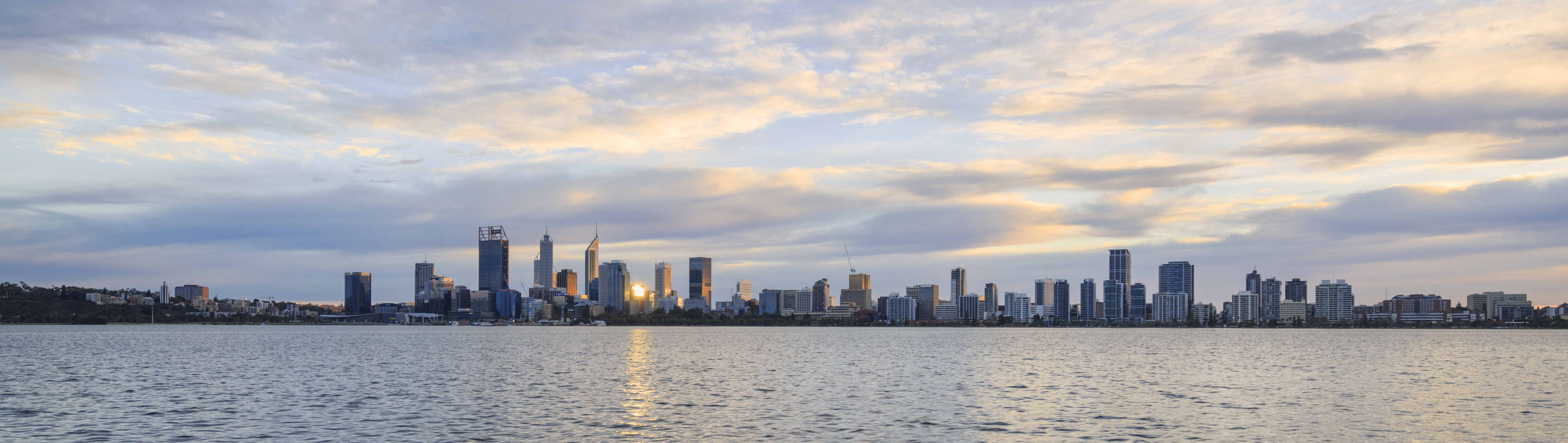 Perth and the Swan River at Sunrise, 11th June 2017