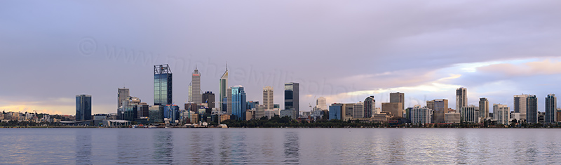 Perth and the Swan River at Sunrise, 11th September 2017
