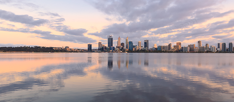 Perth and the Swan River at Sunrise, 17th September 2017
