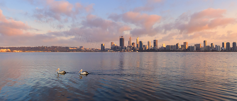 Perth and the Swan River at Sunrise, 19th September 2017