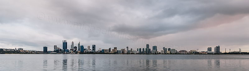 Perth and the Swan River at Sunrise, 10th October 2017