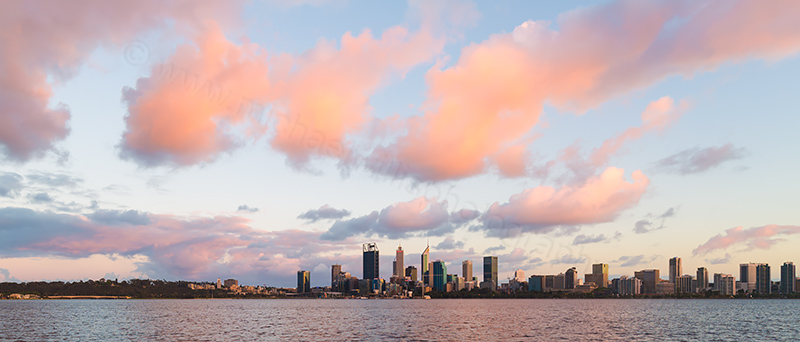 Perth and the Swan River at Sunrise, 18th October 2017