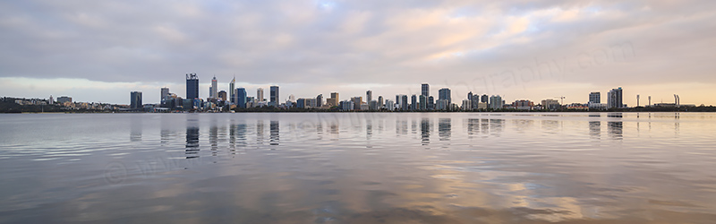 Perth and the Swan River at Sunrise, 29th October 2017
