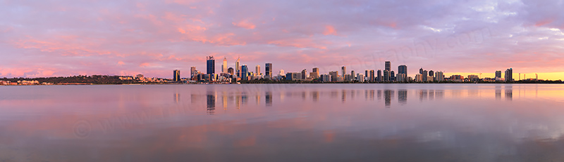 Perth and the Swan River at Sunrise, 29th November 2017