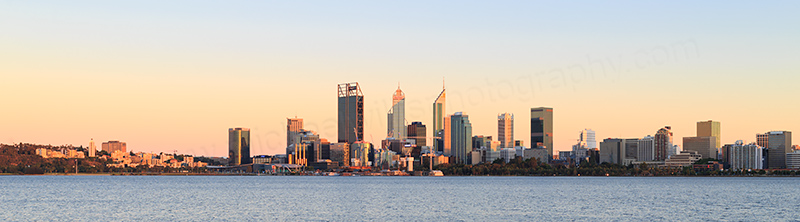Perth and the Swan River at Sunrise, 1st December 2017