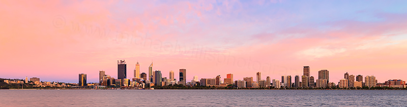 Perth and the Swan River at Sunrise, 3rd December 2017