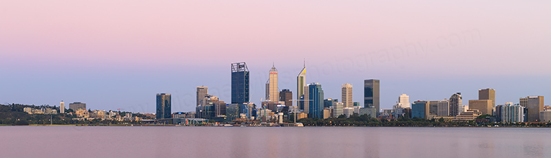 Perth and the Swan River at Sunrise, 16th December 2017