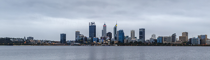 Perth and the Swan River at Sunrise, 18th January 2018