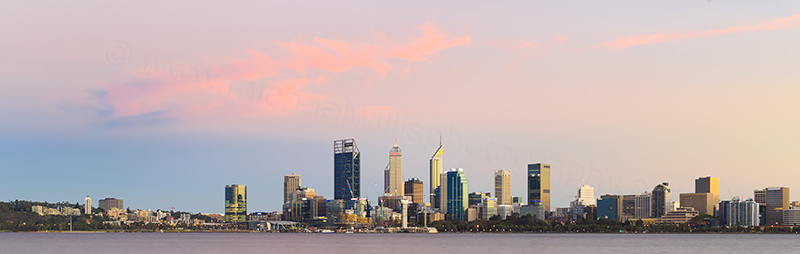 Perth and the Swan River at Sunrise, 12th March 2018