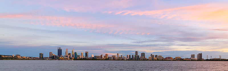 Perth and the Swan River at Sunrise, 21st March 2018