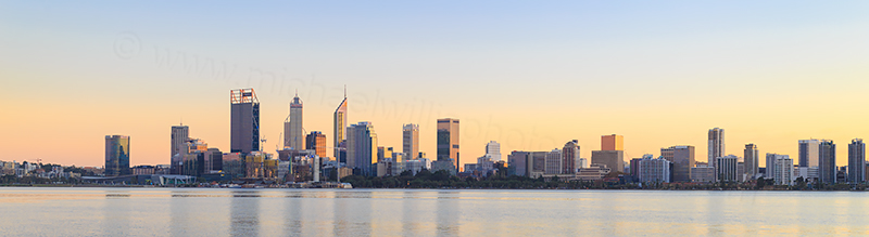 Perth and the Swan River at Sunrise, 18th May 2018