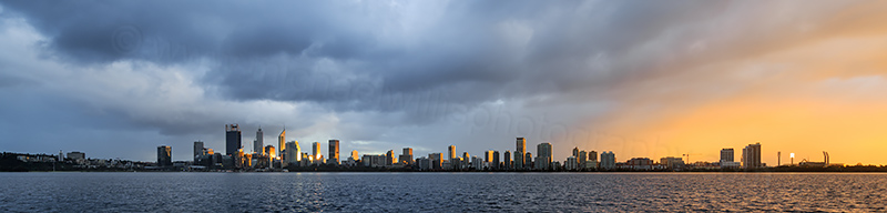 Perth and the Swan River at Sunrise, 14th July 2018