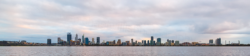 Perth and the Swan River at Sunrise, 7th August 2018