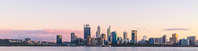Perth and the Swan River at Sunrise, 30th August 2018