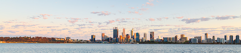 Perth and the Swan River at Sunrise, 9th October 2018