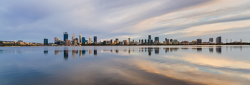 Perth and the Swan River at Sunrise, 31st October 2018