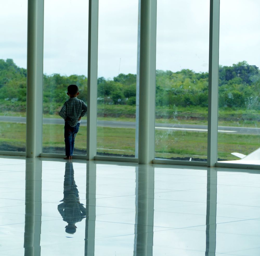 Reflections at the airport