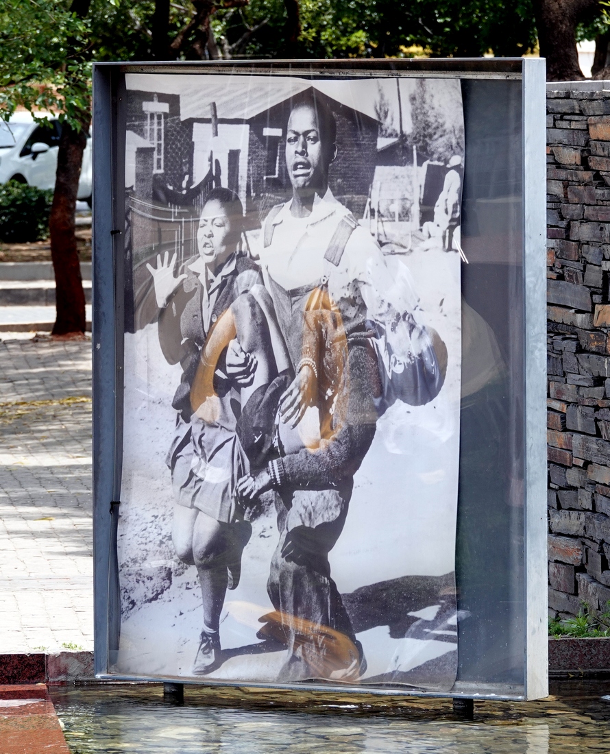 A photo of Antoinette, then 17, running alongside Mbuyisa Makhubu, who was carrying the dying 12-year-old Hector in his arms.