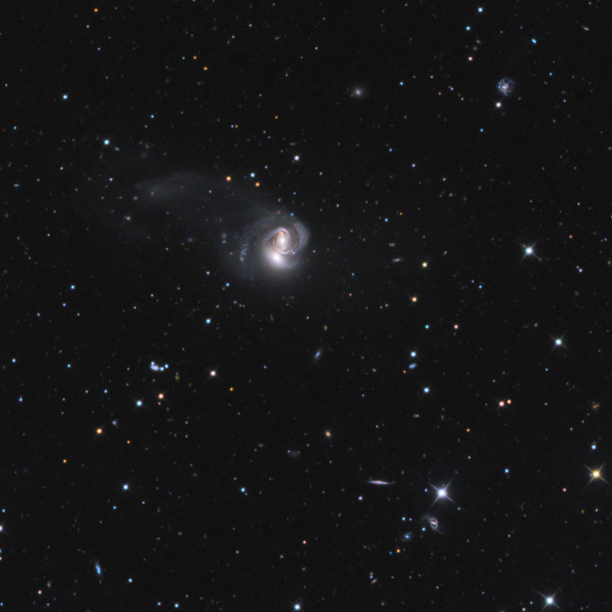 Interacting galaxies NGC 7284 + 7285 (Arp 93) Close Crop