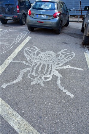 CUBA_5815 Student art in parking lot