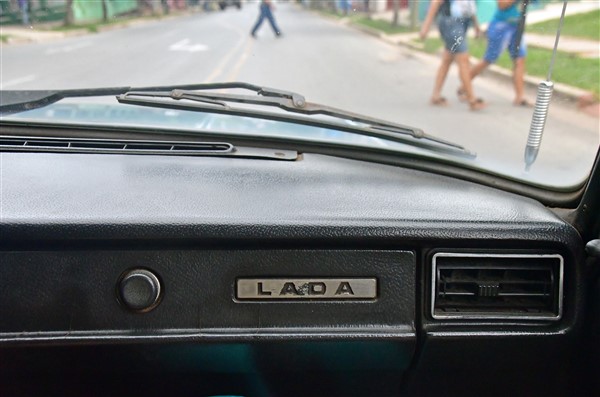 CUBA_6850 Riding in an old Russan Lada